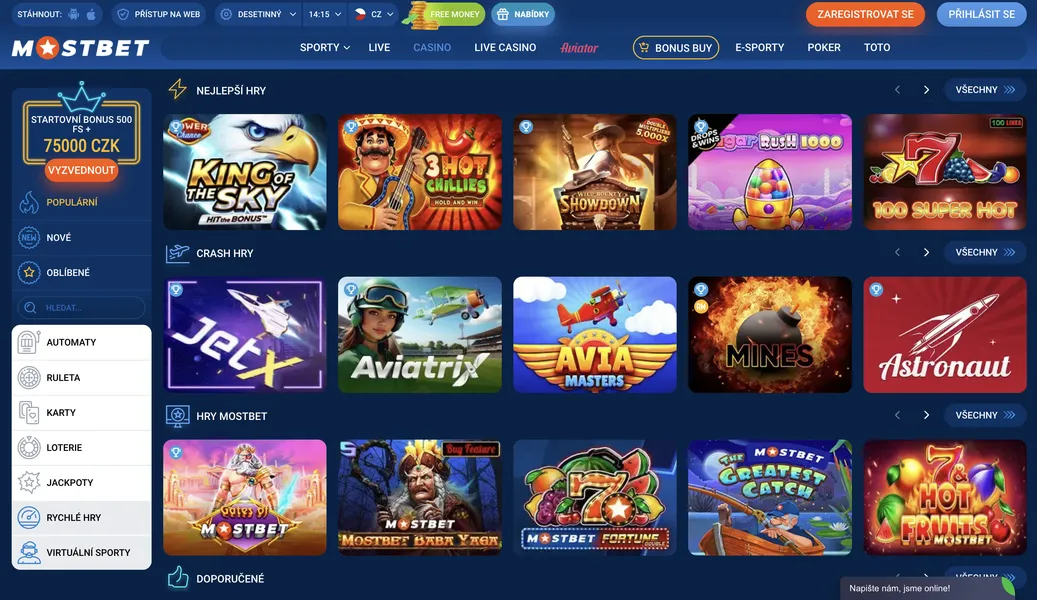 Oblíbené sloty a stolní hry